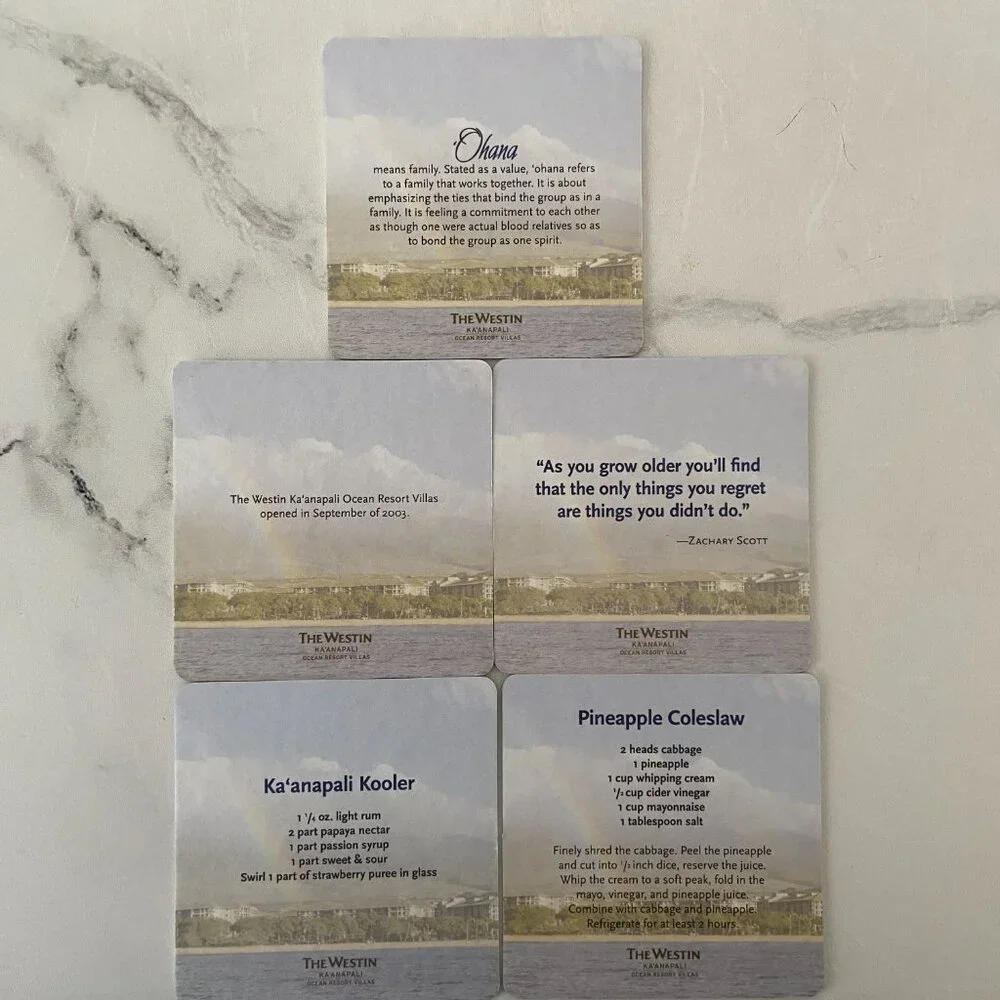 Hawaii Coasters, Boxed Set of 15, Ka'anapali